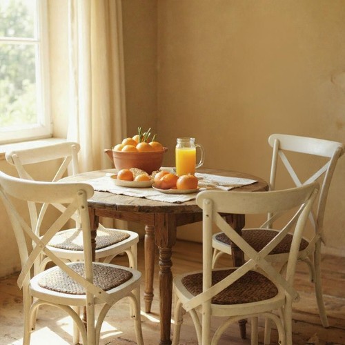 Cream cross back dining - cream,