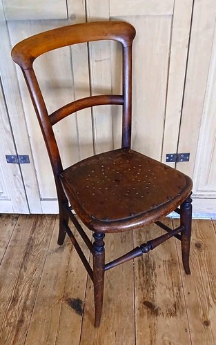 Vintage wooden dining chair - dining,