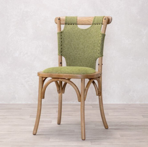 Green upholstered dining chair - green,