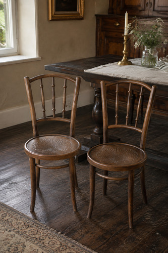 Pair antique thonet bentwood - antique,