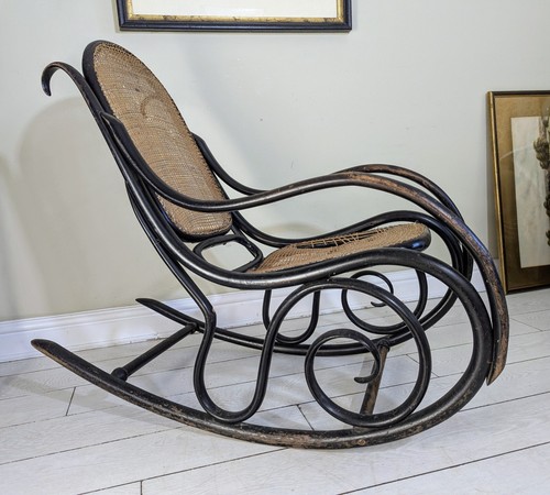 Antique bentwood rocking - antique,